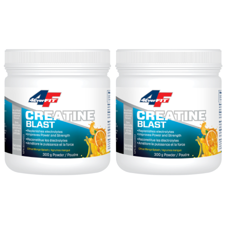 Prairie Naturals [2 for Deal] 4EverFit Creatine Blast - Advanced Electrolyte Matrix - Citrus Mango Splash 300 g | 매일 업데이트되는 특가 상
