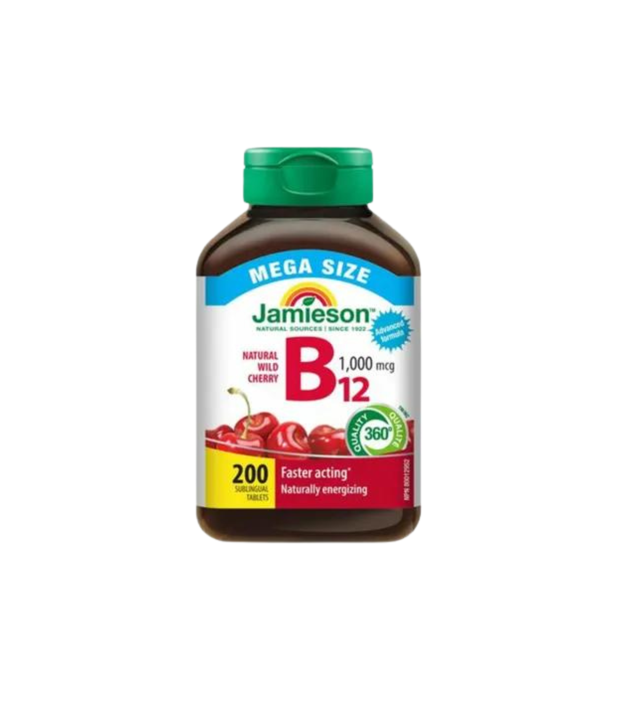 Jamison Vitamine B12 1 000 mcg Comprimés à dissolution rapide - Cerise - MEGA SIZE 20...