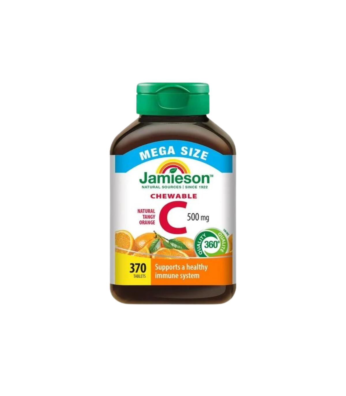 Jamieson Vitamine C à croquer 500 mg - Orange piquante - MEGA SIZE 370 comprimés à croquer | Prix le plus bas du jour, aubaines