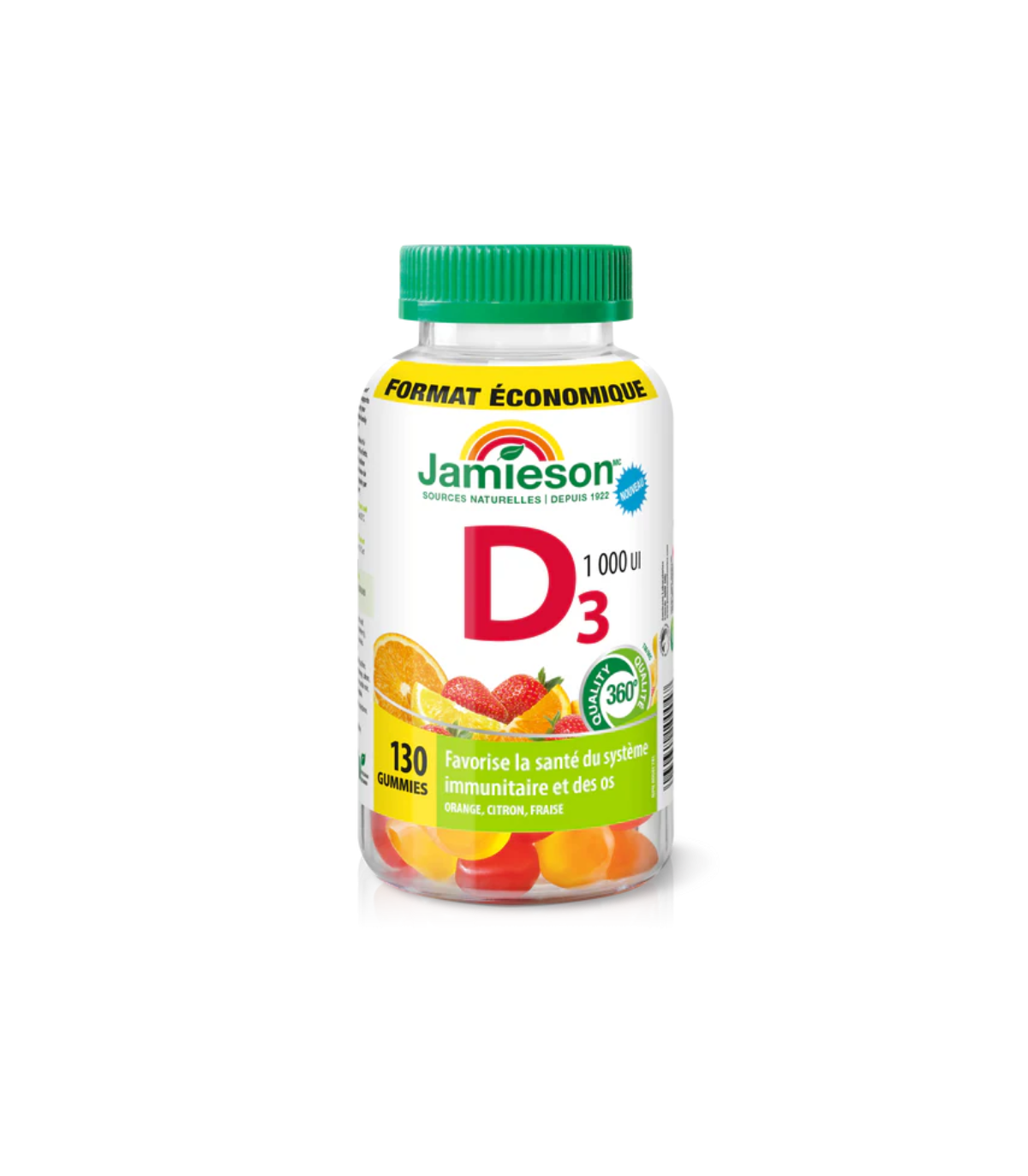 Jamieson 维生素 D 1,000 IU 软糖 - 超值装 130 粒 | 每日最低价，每日特价 | VITASHOP