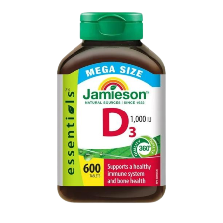 Jamieson Vitamin D3 1,000 IU - MEGA SIZE 600 Tablet | Unbeatable Prices, Daily Deals | VITASHOP