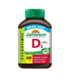 Jamieson Vitamine D3 1 000 UI - MEGA SIZE 600 Tablet | Meilleur prix du jour, Bonnes affaires du jour | VITASHOP
