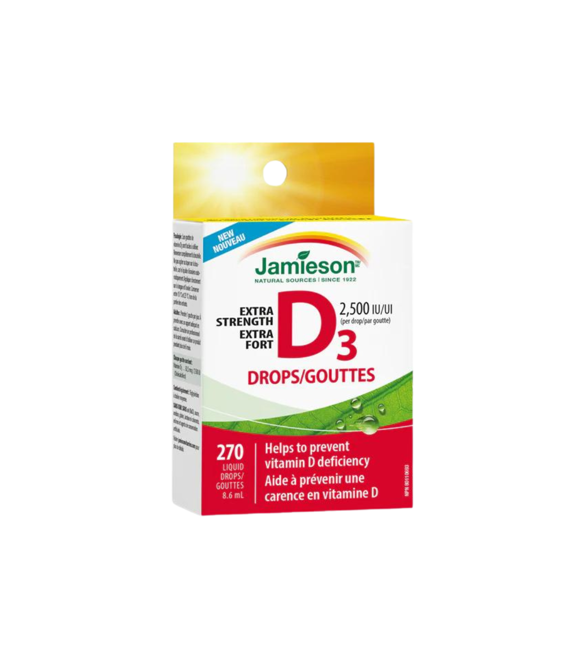 Jamieson Vitamine D3 Gouttes 2,500 IU 270ml | Prix le plus bas du jour, Bonnes Affaires du jour | VITASHOP