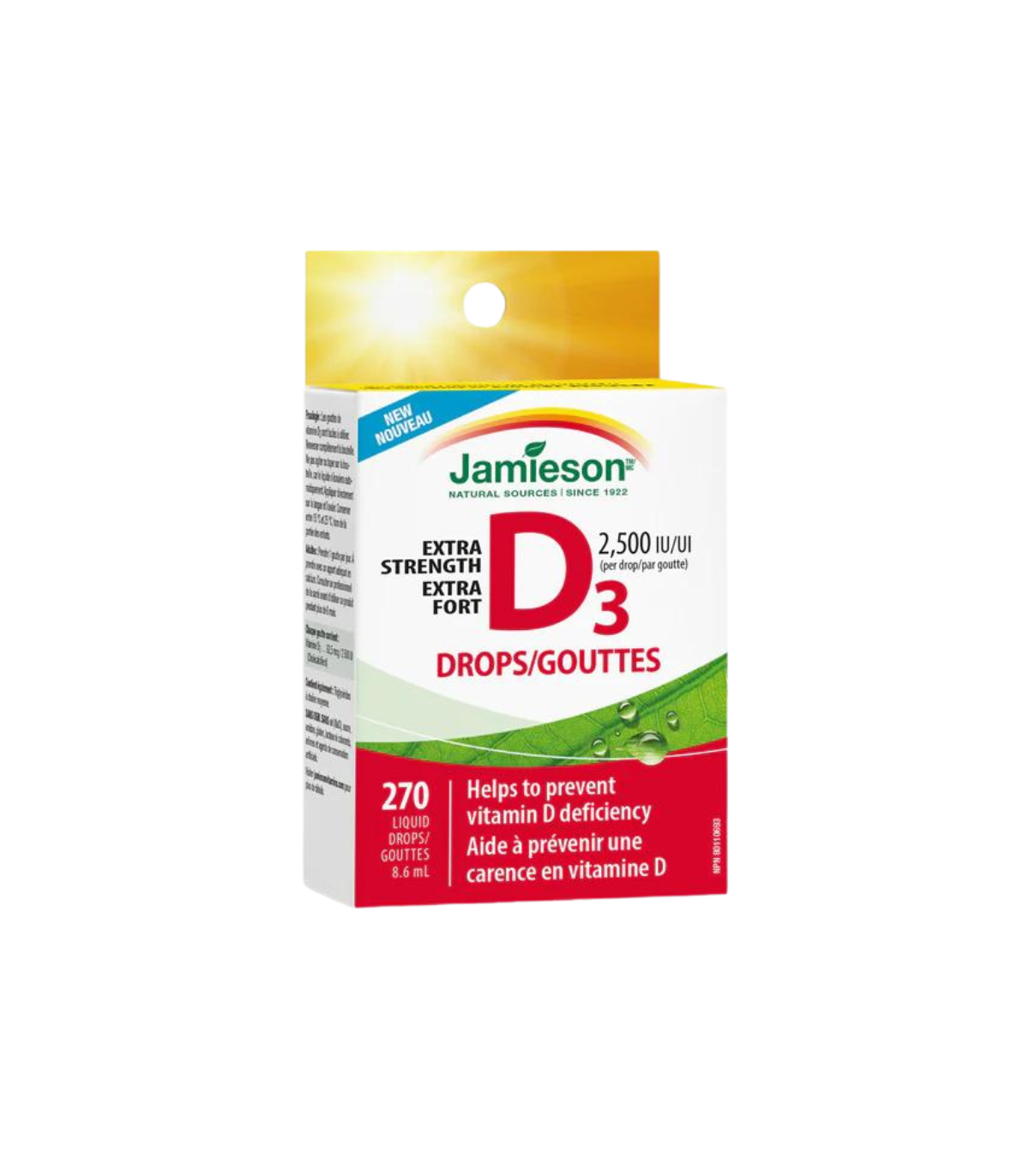 Jamieson 维生素 D3 滴剂 2,500 IU 270 毫升 | 每日最低价，每日特价 | VITASHOP