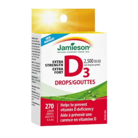 Jamieson Vitamine D3 Gouttes 2,500 IU 270ml | Prix le plus bas du jour, Bonnes Affaires du jour | VITASHOP