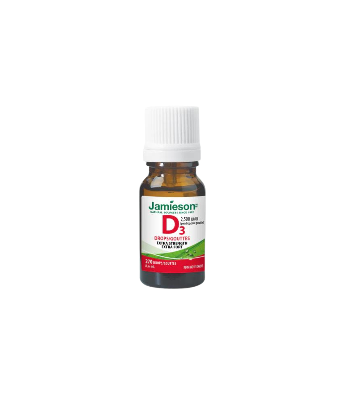Jamieson Vitamine D3 Gouttes 2,500 IU 270ml | Prix le plus bas du jour, Bonnes Affaires du jour | VITASHOP