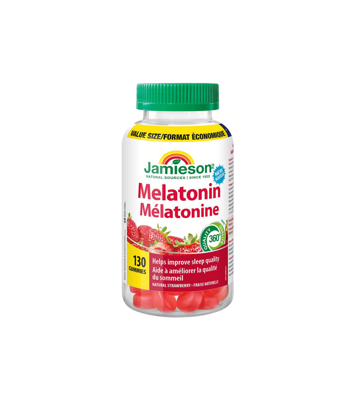 Jamieson Melatonin 2.5 mg Gummies - Natural Strawberry - VALUE SIZE 130 Gummy | Unbeatable Prices, Daily Deals | VITASHOP