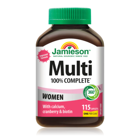 Jamieson 100% Complete Multi Women 115 Capsules | Meilleur prix du jour, Bonnes Affaires du jour | VITASHOP