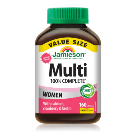 Jamieson 100% Complete Multi Women - VALUE SIZE 160 Capsules | Meilleur prix du jour, Bonnes affaires du jour | VITASHOP