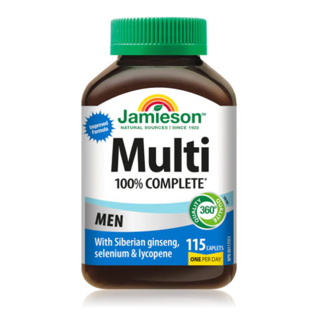 Jamieson 100% Complete Multi Men 115 Capsules | Meilleur prix du jour, Bonnes Affaires du jour | VITASHOP