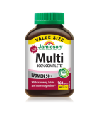 Jamieson 100% Complete Multi Women 50+ - VALUE SIZE 160 Capsules | Everyday Lowest Price, Daily Deals | VITASHOP
