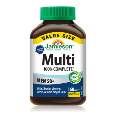 Jamieson 100% Complete Multi Men 50+ - VALUE SIZE 160 Capsules | Meilleur prix du jour, Bonnes affaires du jour | VITASHOP