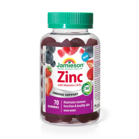 Jamieson Zinc Gummy 30mg 70 Gummy | Unbeatable Prices, Daily Deals | VITASHOP