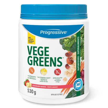 Progressive VegeGreens - Fraise Banane 530g | Meilleur prix du jour, Bonnes Affaires du jour | VITASHOP