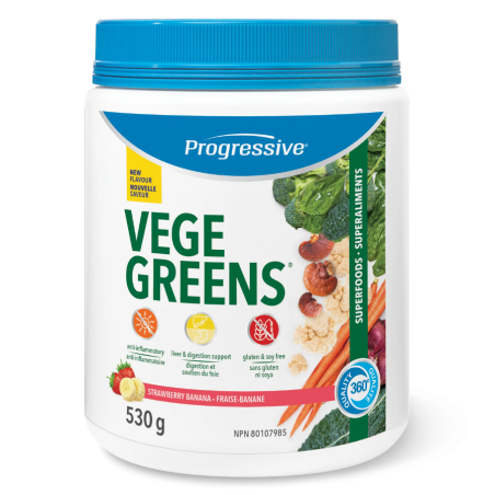 Progressive Nutritionals VegeGreens - Strawberry Banana 530g | Unbeatable Prices, Daily Deals | VITASHOP