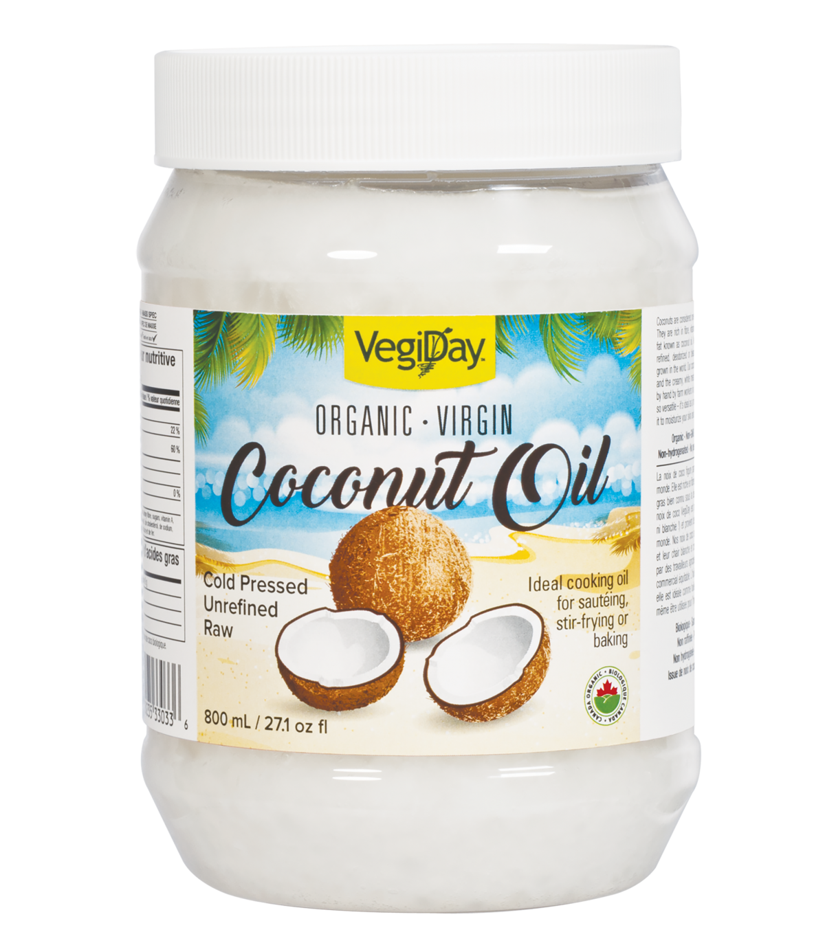Organic Virgin Coconut Oil 800 ml | Safest & Easiest Shopping Vitamins Online | VITASHOP