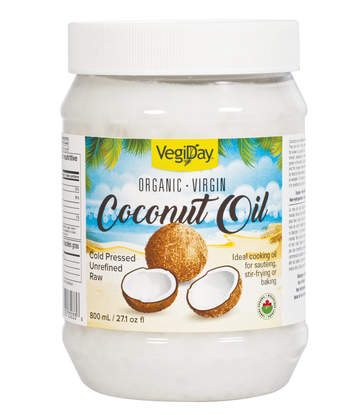 Organic Virgin Coconut Oil 800 ml | Safest & Easiest Shopping Vitamins Online | VITASHOP