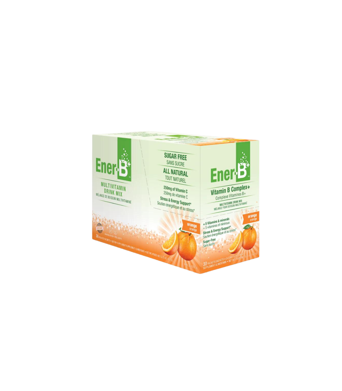 Ener B+ 多种维生素混合饮料 橙色 30 盒装