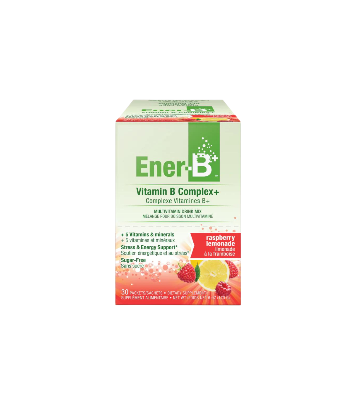 EnerB+ Boîte de limonade de framboises de 30