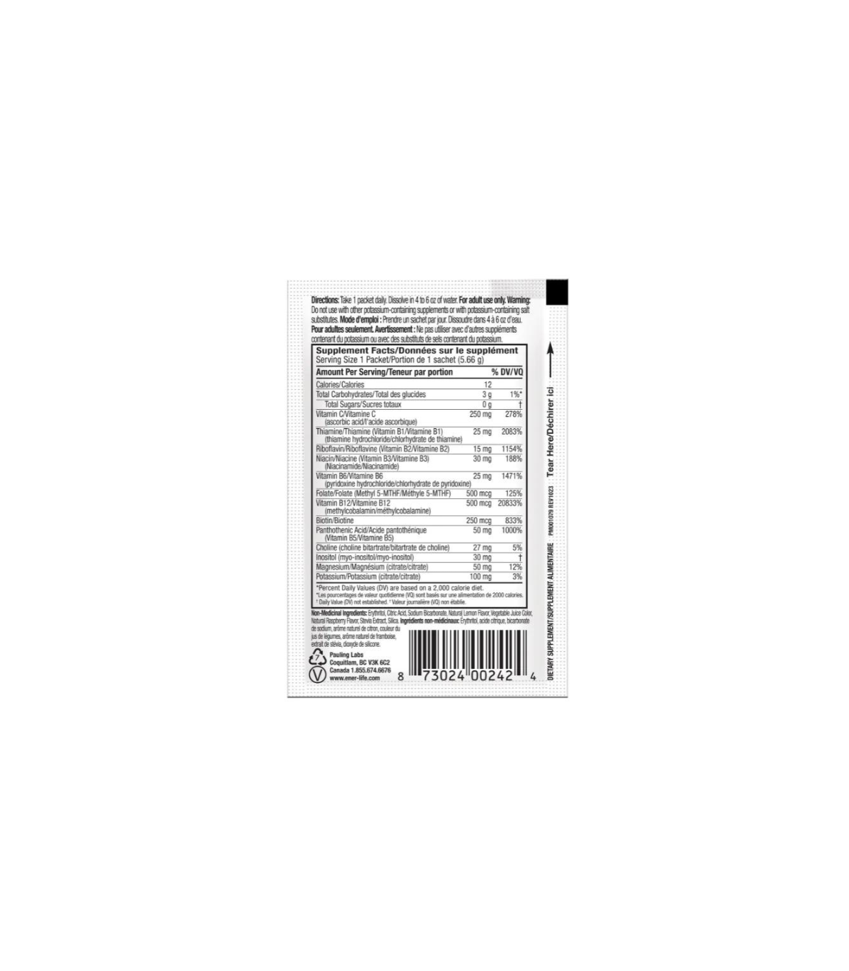 EnerB+ Boîte de limonade de framboises de 30