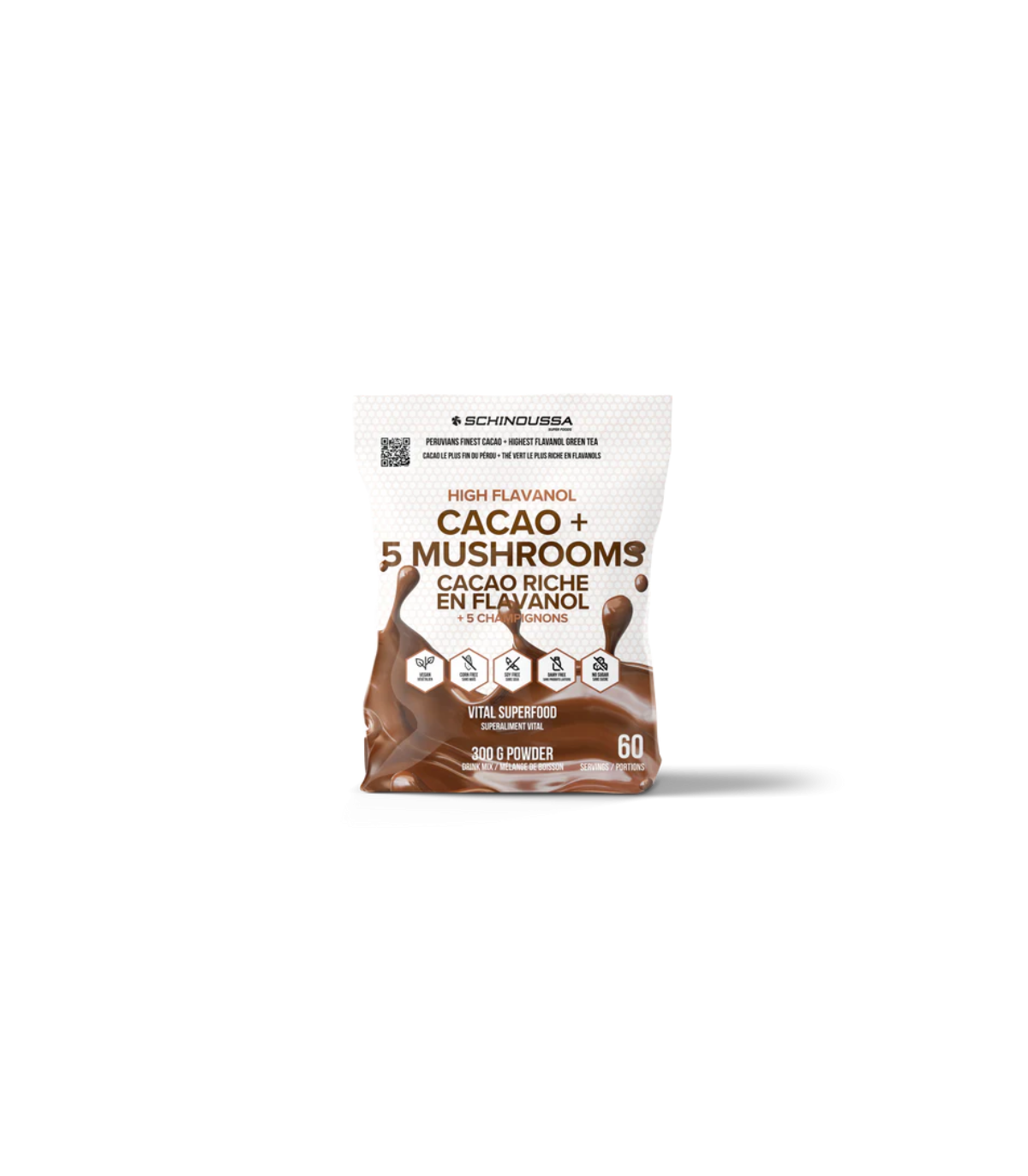 HIGH FLAVANOL CACAO + 5 MUSHROOMS 300 G