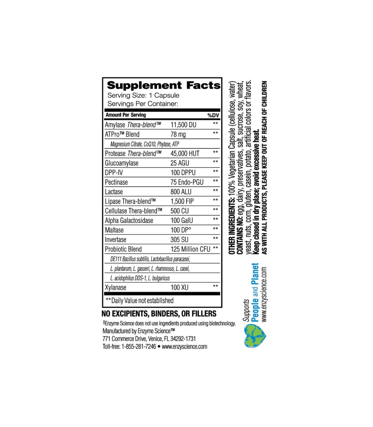 Enzymedica 완전한 소화 90ct