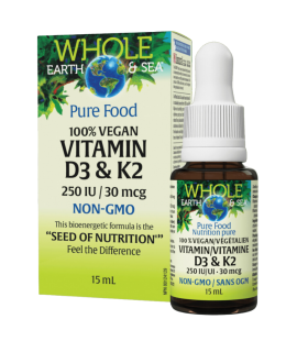 Whole Earth and Sea 100% 비건 비타민 D3 & K2 15ml