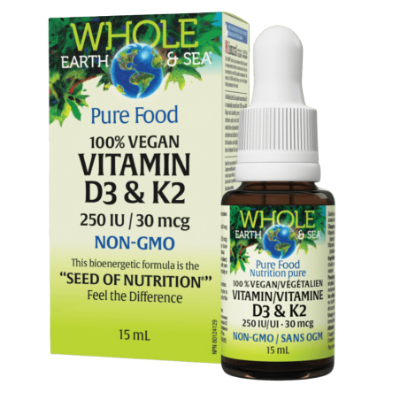Whole Earth and Sea 100% Vegan Vitamine D3 & K2 15 ml