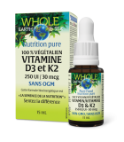 Whole Earth and Sea 100% 비건 비타민 D3 & K2 15ml