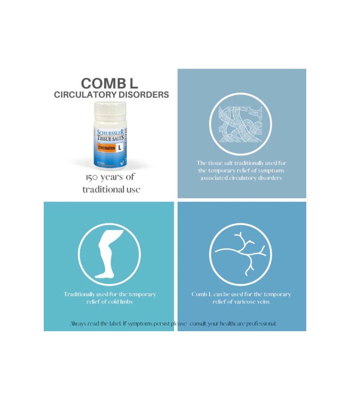 Sels de tissus de Schuessler COMB L 125 comprimés