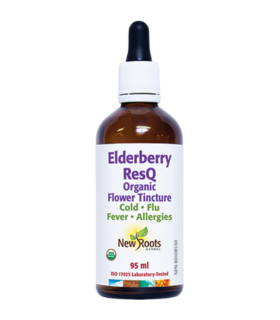 New Roots Elderberry ResQ teinture de fleurs organiques 95ml