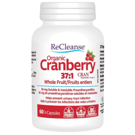 Prairie Naturals Organic Cranberry 37:1 36 mg PACS 60 Vegi Capsules