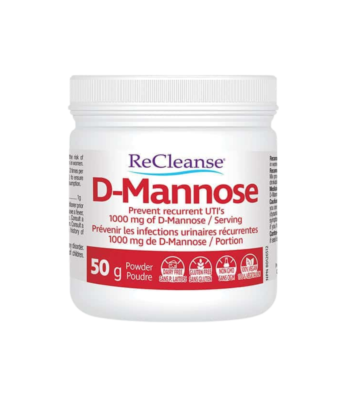 Prairie Naturals D. Mannose Powder Birch & Beechwood 50g