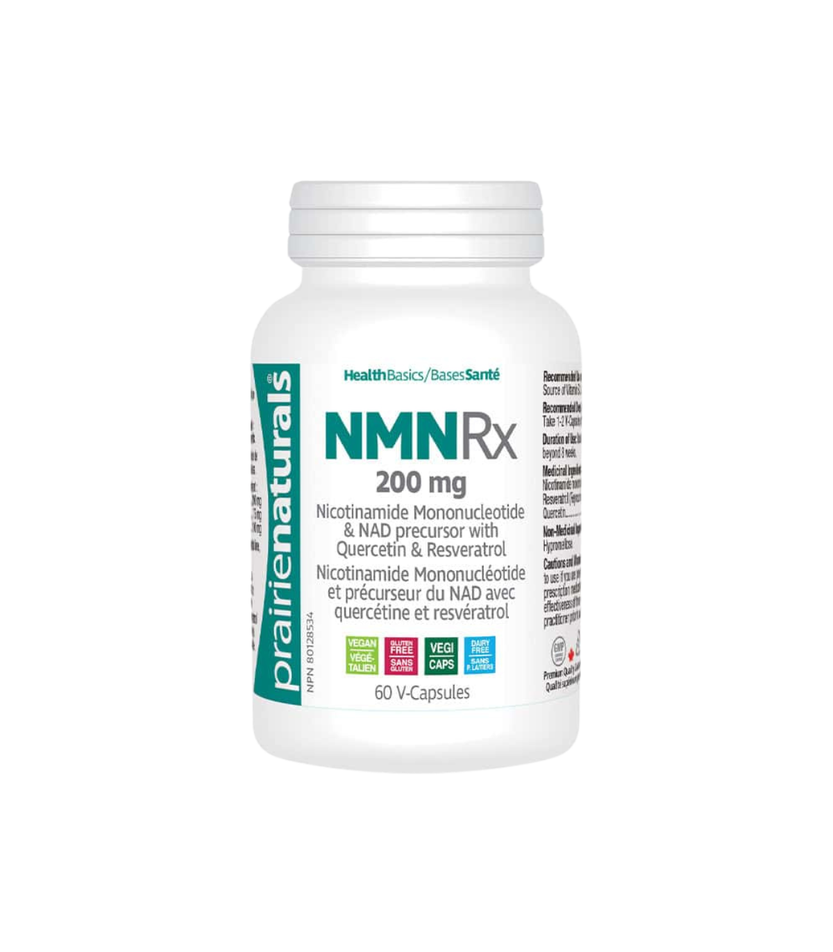 Prairie Naturals NMN Rx 200 mg 60 gélules