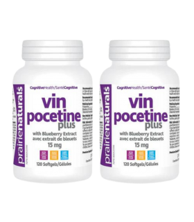 Prairie Naturals Vinpocetine 15 mg with Blueberry Extract 120 Softgels