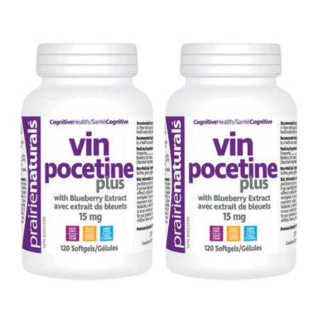 Prairie Naturals Vinpocetine 블루 베리 추출물 120 Softgels와 15 mg