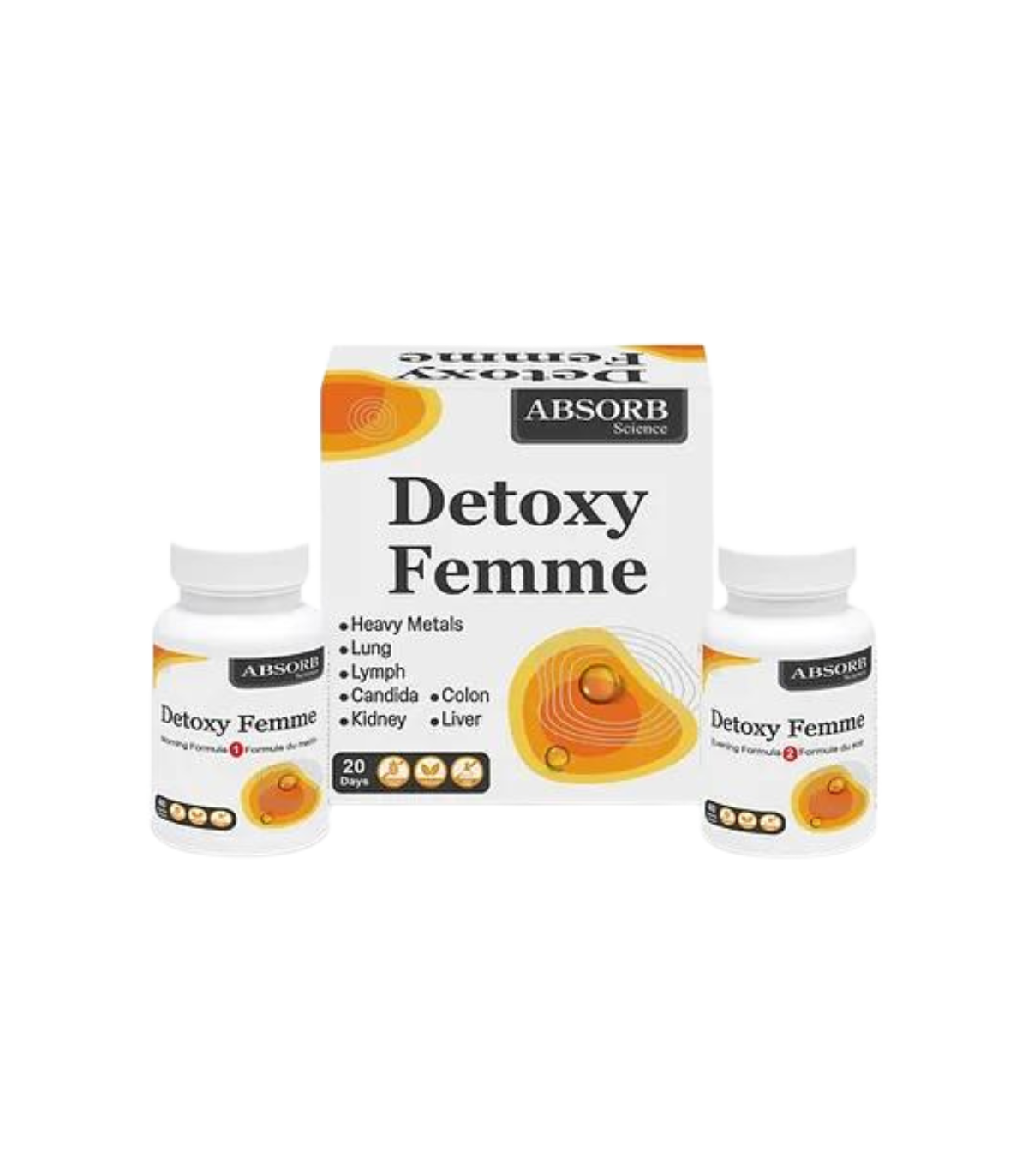 Absorb Science 앱솔브 사이언스 Detoxy Femme Kit 20 Day 40 + 베지 캡슐 40정 | 매일 업데이트되는 특가 상품 | VITASHOP