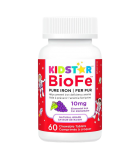 KidStar Nutrients BioFe Pure Iron Chewable Tablets Grape 60 Tablets