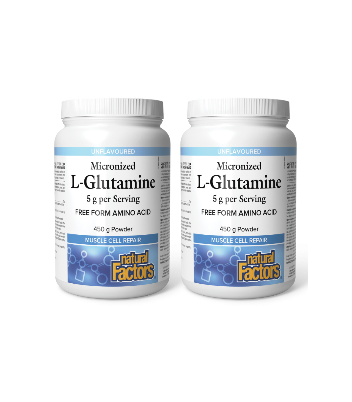 Natural Factors Micronized L-Glutamine 5 g 450g | Unbeatable Prices, Daily Deals | VITASHOP