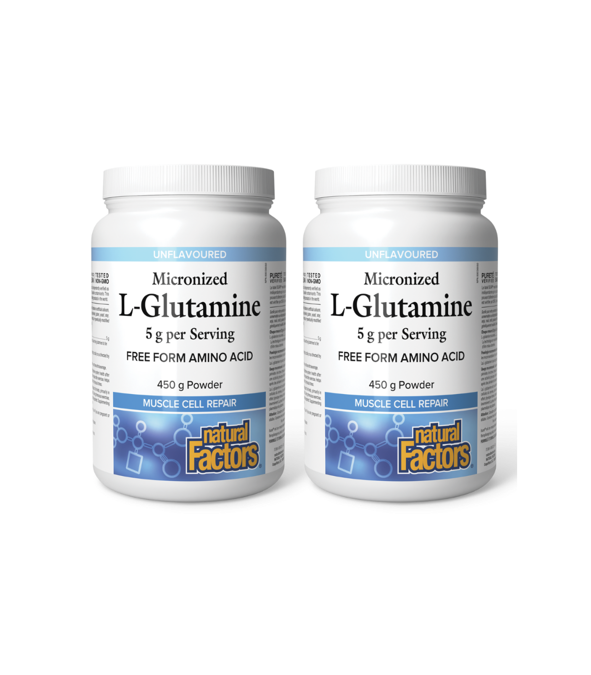Natural Factors Micronized L-Glutamine 5 g 450g | Unbeatable Prices, Daily Deals | VITASHOP