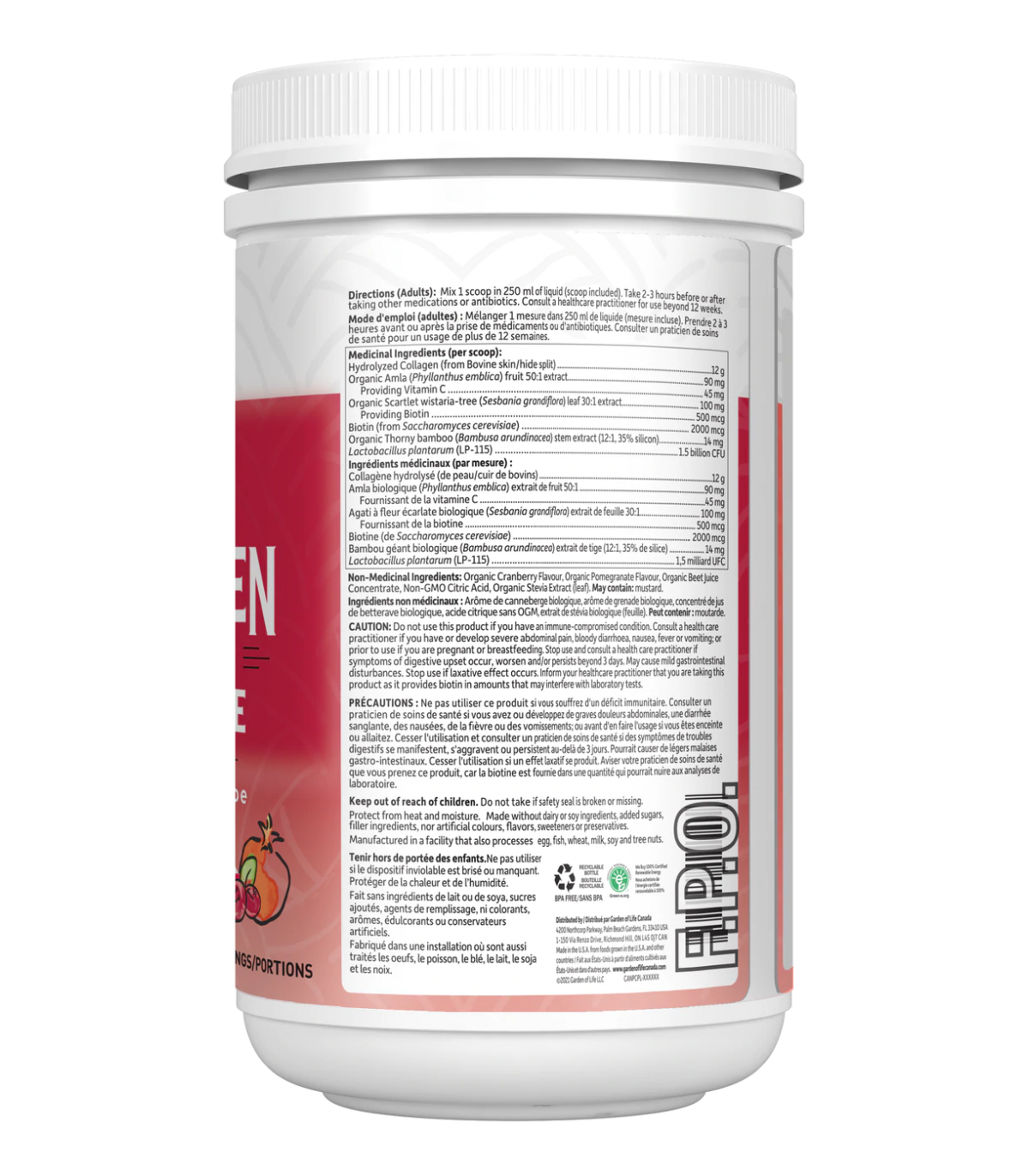 Garden of Life Grass Fed Collagen Beauty, Cranberry Pomegranate 270 g | Unbeatable Prices, Daily Deals | VITASHOP