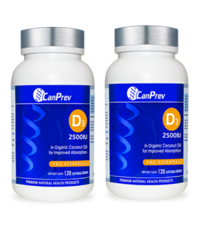 CanPrev D3 2500IU MCT Base 120 softgels | 每天不同折扣, 全网最低价格 | 种类齐全的保健品店铺 VITASHOP, 只有你想不到, 没有你买不到 !