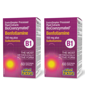 Natural Factors BioCoenzymated Benfotiamine B1 plus Sulbutiamine 60 Vegetarian Capsules | Unbeatable Prices, Daily Deals | VITAS
