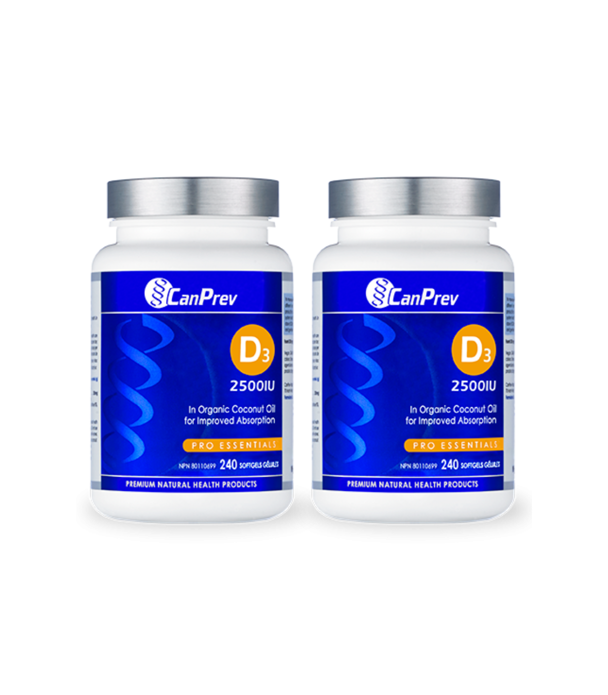 D3 2500IU - MCT Base 240 softgels | Safest & Easiest Shopping Vitamins Online | VITASHOP
