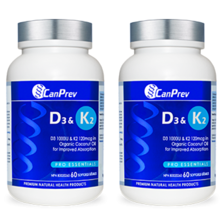 CanPrev D3 & K2 Organic Coconut Oil 60 softgels | Unbeatable Prices, Daily Deals | VITASHOP