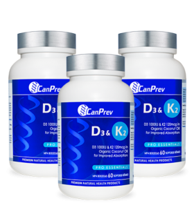 CanPrev D3 & K2 Organic Coconut Oil 60 softgels | Unbeatable Prices, Daily Deals | VITASHOP