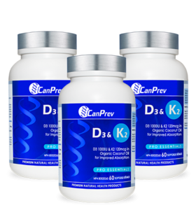 CanPrev D3 & K2 Organic Coconut Oil 60 softgels | Unbeatable Prices, Daily Deals | VITASHOP