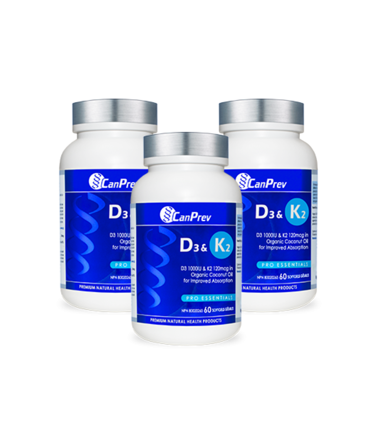 CanPrev D3 & K2 Organic Coconut Oil 60 softgels | Unbeatable Prices, Daily Deals | VITASHOP