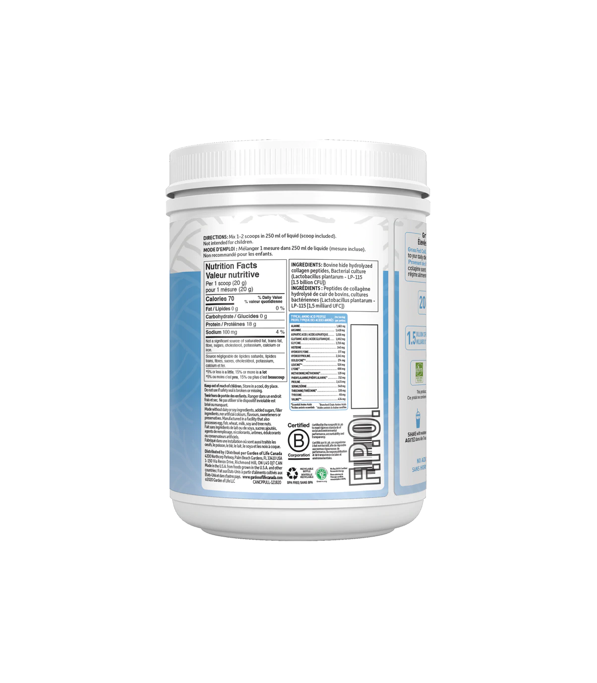 Garden of Life 가든 오브 라이프 풀을 먹인 콜라겐 펩타이드, 무맛 560g | 매일 업데이트되는 특가 상품 | VITASHOP