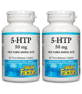 Natural Factors 내추럴 팩터스 5-HTP 50 mg, 60 시간 방출 캐플릿 | 매일 업데이트되는 특가 상품 | VITASHOP